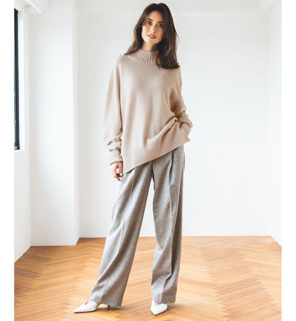 23区「【洗える】カシミヤブレンド ハイネック ニット」|ニット・セーター|