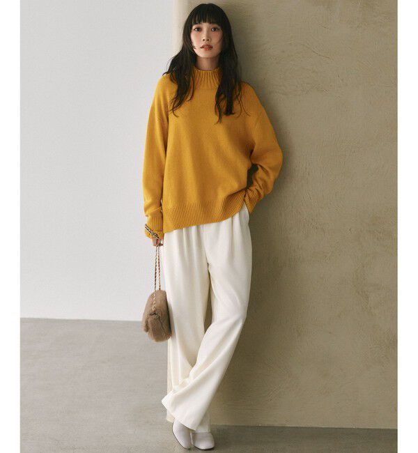 23区「【洗える】カシミヤブレンド ハイネック ニット」|ニット・セーター|