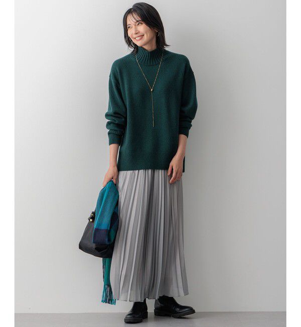 23区「【洗える】カシミヤブレンド ハイネック ニット」|ニット・セーター|