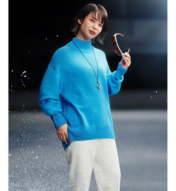 23区「【洗える】カシミヤブレンド ハイネック ニット」|ニット・セーター|