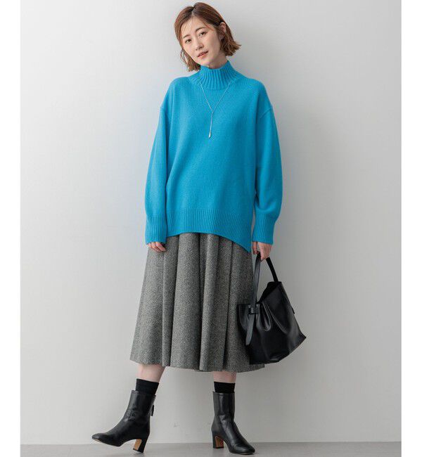 23区「【洗える】カシミヤブレンド ハイネック ニット」|ニット・セーター|