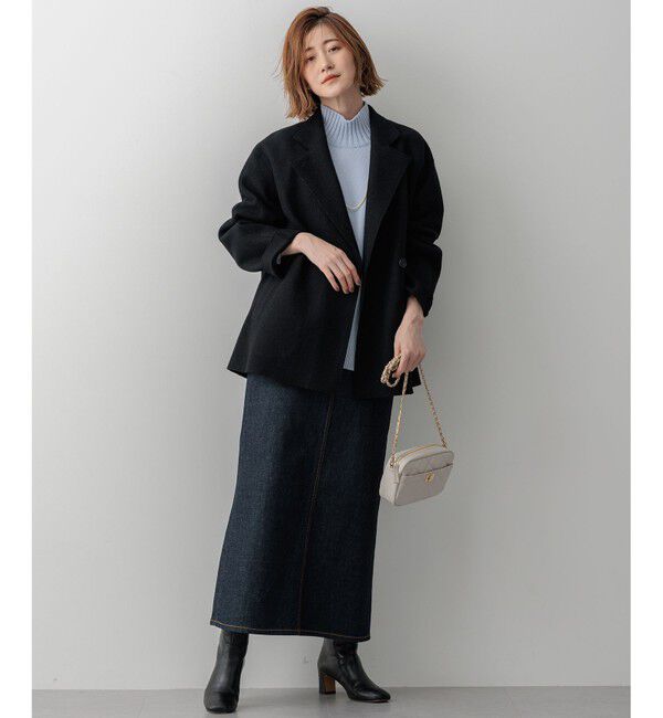 23区「【洗える】カシミヤブレンド ハイネック ニット」|ニット・セーター|