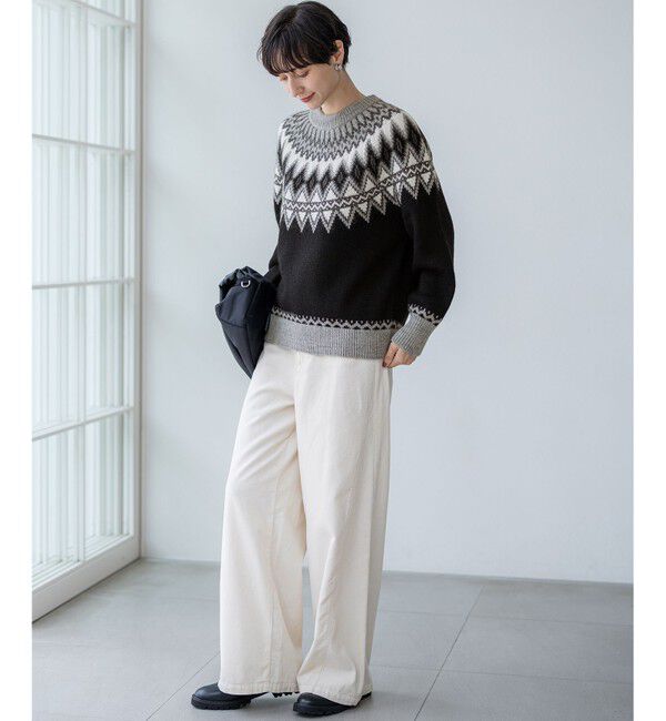 23区「【滝沢眞規子さん着用/洗える】コットン コーデュロイ ワイド パンツ」|その他|