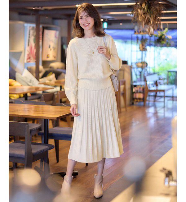 ANY SIS「【セットアップ対応】スフレケーブルニット スカート」|スカート|