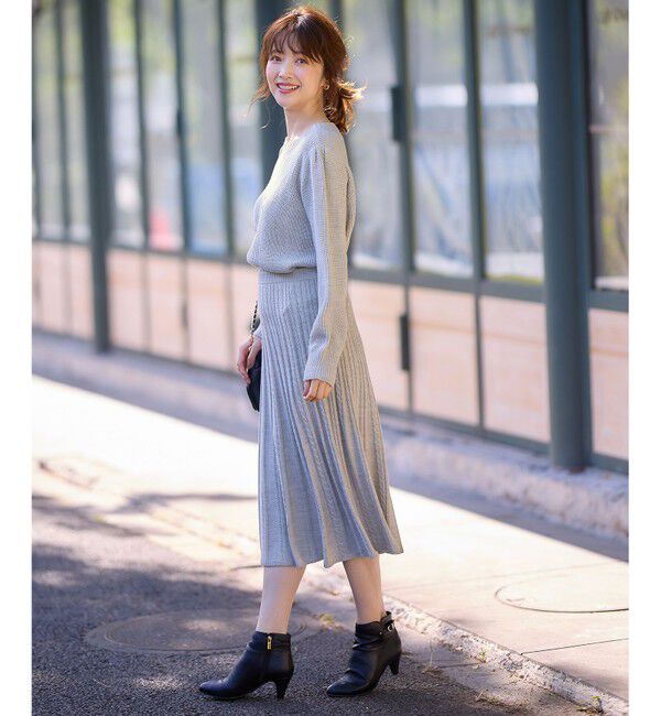 ANY SIS「【セットアップ対応】スフレケーブルニット スカート」|スカート|