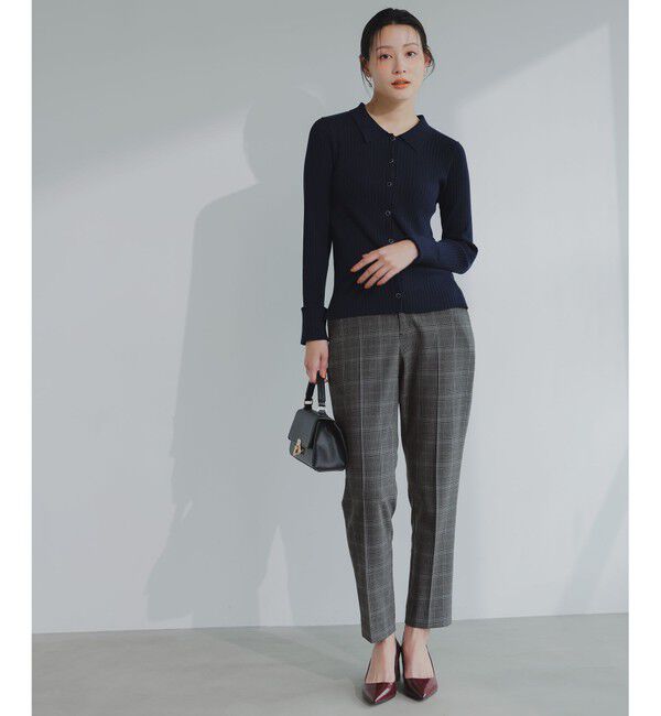 ANY SIS「CICA加工 襟デザイン ニット」|ニット・セーター|