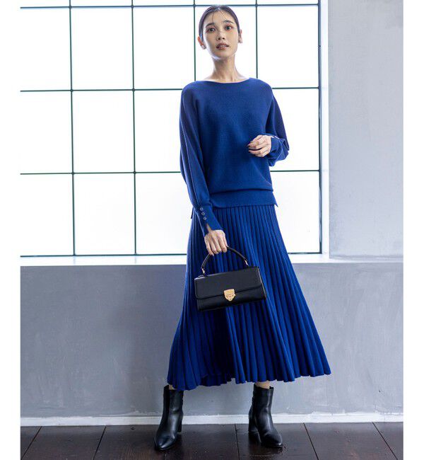 ANY SIS「CICA加工 ニット フレア スカート」|スカート|