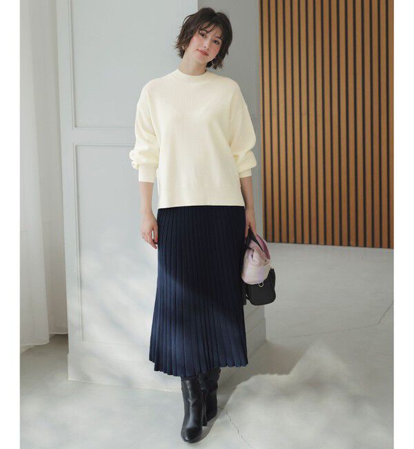 ANY SIS「CICA加工 ニット フレア スカート」|スカート|