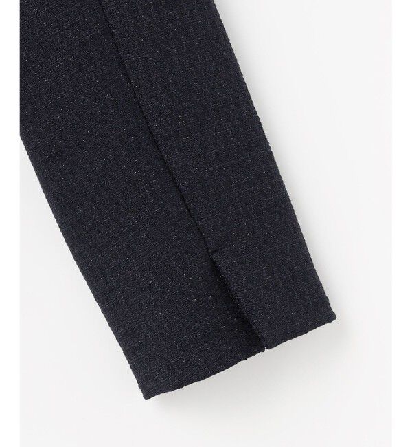 ANY SIS「リップルボーダーストレッチ ジャケット」|ノーカラージャケット|