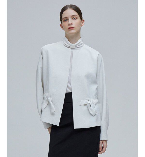 BEIGE,「MARIE / ノーカラージャケット」|ノーカラージャケット|Ecru