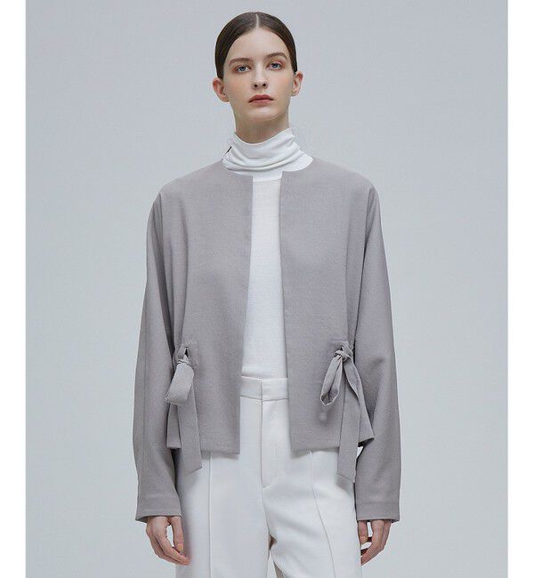 BEIGE,「MARIE / ノーカラージャケット」|ノーカラージャケット|Taupe