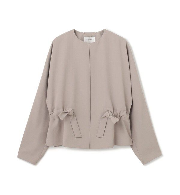 BEIGE,「MARIE / ノーカラージャケット」|ノーカラージャケット|