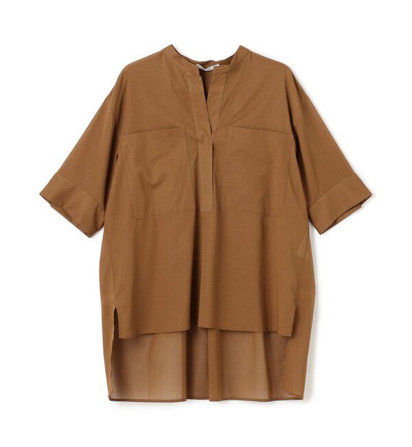 BEIGE,「【洗える・Oggi 10月号掲載】BAC / コットンビックポケットスタンドカラーシャツ」|シャツ・ブラウス|