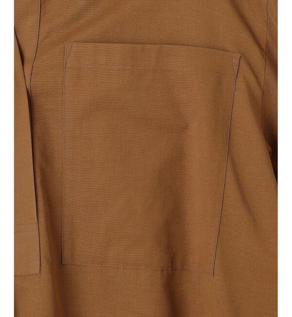 BEIGE,「【洗える・Oggi 10月号掲載】BAC / コットンビックポケットスタンドカラーシャツ」|シャツ・ブラウス|