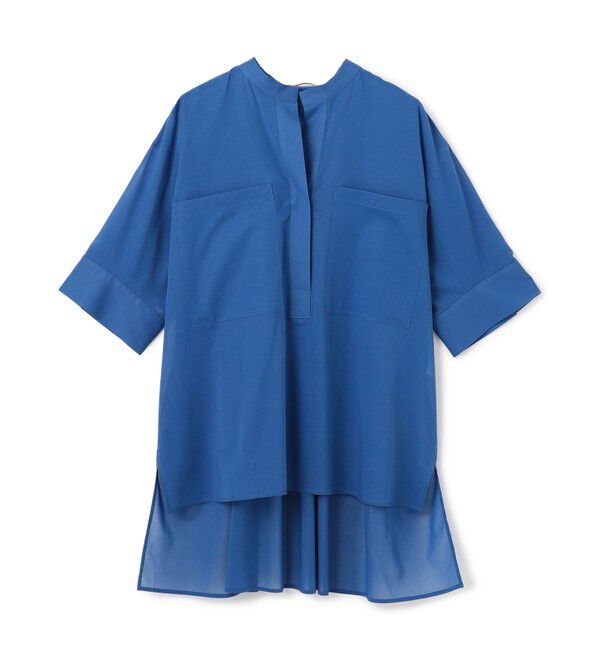 BEIGE,「【洗える・Oggi 10月号掲載】BAC / コットンビックポケットスタンドカラーシャツ」|シャツ・ブラウス|