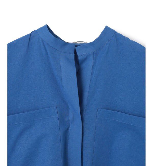 BEIGE,「【洗える・Oggi 10月号掲載】BAC / コットンビックポケットスタンドカラーシャツ」|シャツ・ブラウス|