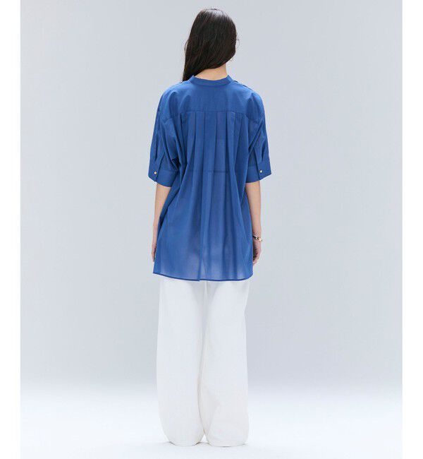 BEIGE,「【洗える・Oggi 10月号掲載】BAC / コットンビックポケットスタンドカラーシャツ」|シャツ・ブラウス|