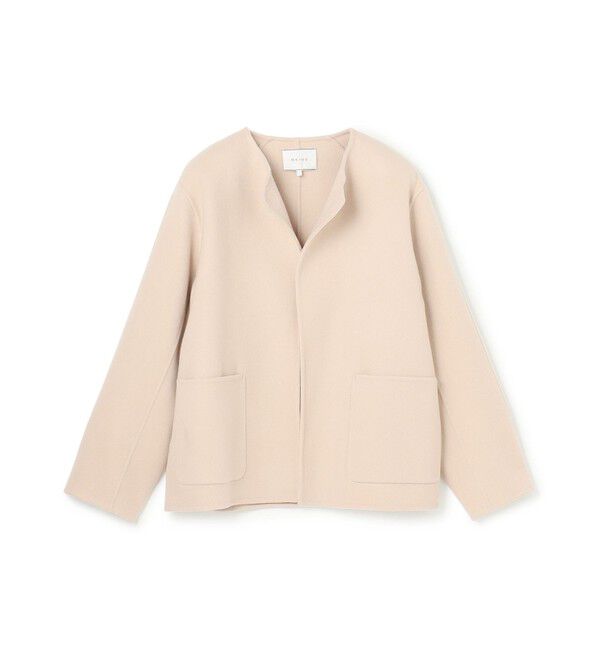 BEIGE,「【WEB限定】PAYSON / ウールリバーノーカラーショートコート」|ノーカラージャケット|