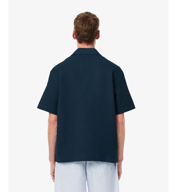 LACOSTE「ワッフルニットオープンカラーシャツ」|シャツ・ブラウス|