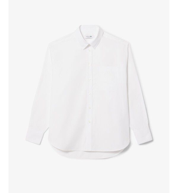 LACOSTE「コットンポプリン オーバーサイズストライプシャツ」|シャツ・ブラウス|