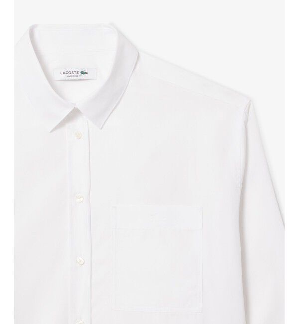 LACOSTE「コットンポプリン オーバーサイズストライプシャツ」|シャツ・ブラウス|