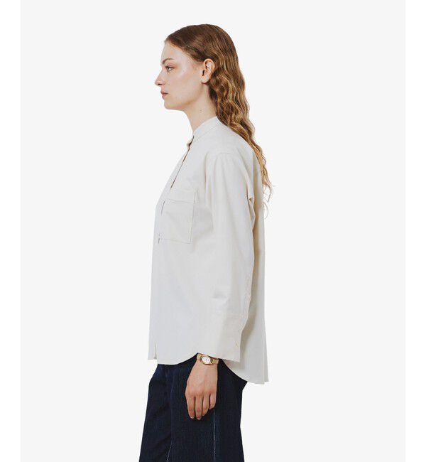 LACOSTE「ロングカフススタンドカラーシャツ」|シャツ・ブラウス|