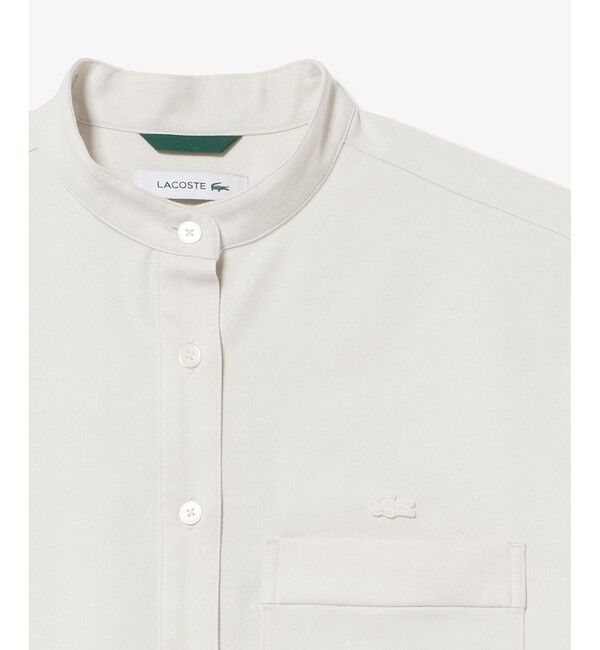 LACOSTE「ロングカフススタンドカラーシャツ」|シャツ・ブラウス|