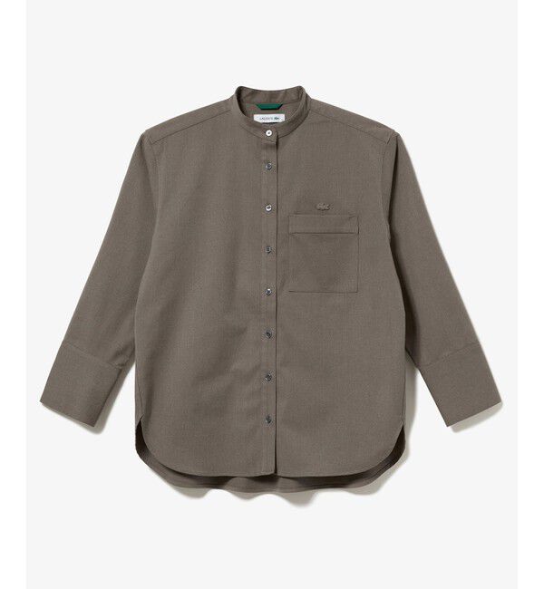 LACOSTE「ロングカフススタンドカラーシャツ」|シャツ・ブラウス|