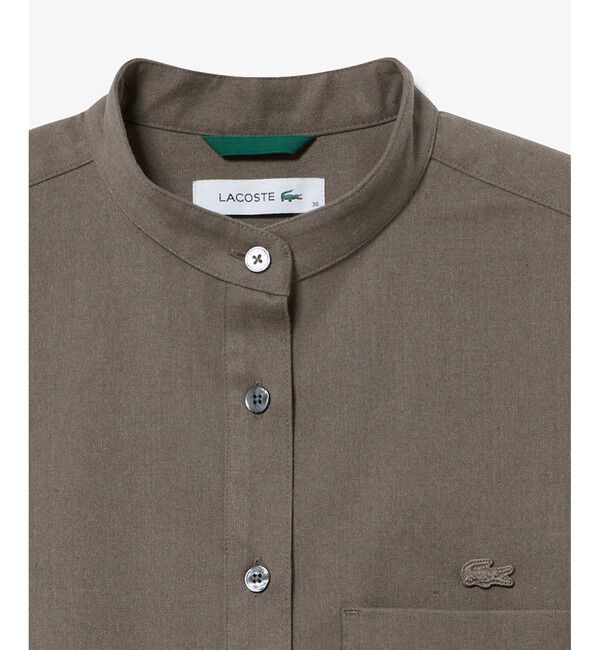 LACOSTE「ロングカフススタンドカラーシャツ」|シャツ・ブラウス|