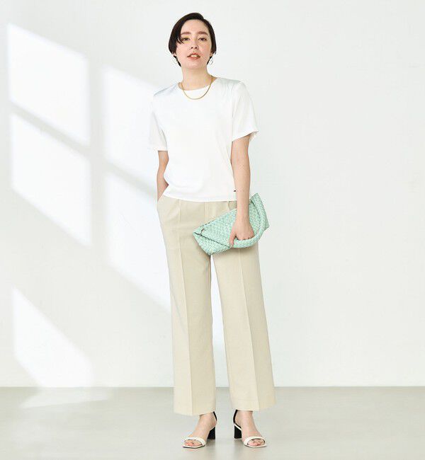 NOLLEY'S「オトナサテン半袖Tブラウス」|シャツ・ブラウス|