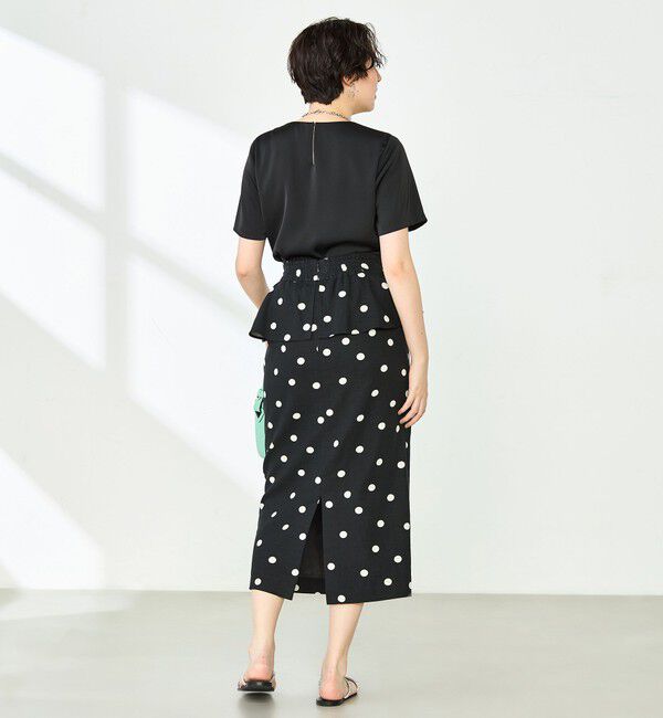 NOLLEY'S「オトナサテン半袖Tブラウス」|シャツ・ブラウス|