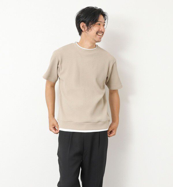 NOLLEY'S goodman「【IRM】《吸水速乾/UVカット》ワッフルフェイクレイヤードTee 25SS」|Tシャツ・カットソー|