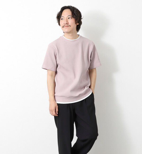 NOLLEY'S goodman「【IRM】《吸水速乾/UVカット》ワッフルフェイクレイヤードTee 25SS」|Tシャツ・カットソー|