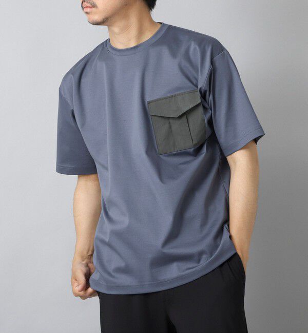 NOLLEY'S goodman「【ACTIVE SECT】《限定展開》カーゴポケットTシャツ 25SS」|Tシャツ・カットソー|グレイッシュブルー
