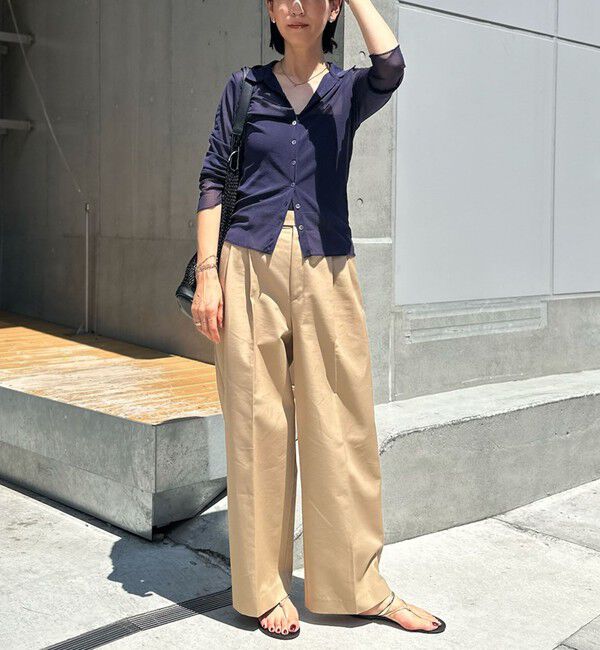 NOLLEY'S「チュール衿付きカットカーディガン」|カーディガン|