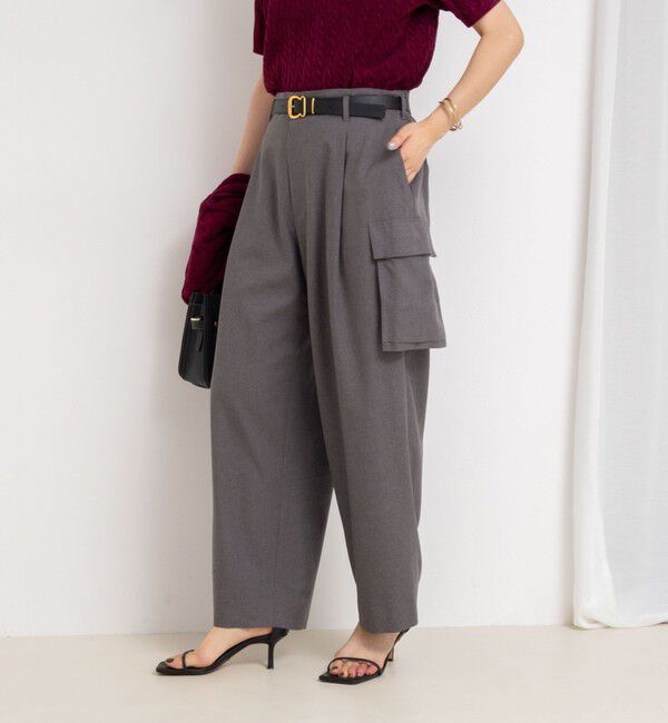 Rie Miller「《セットアップ対応》ウォッシャブルソフトカーゴパンツ」|カーゴ|