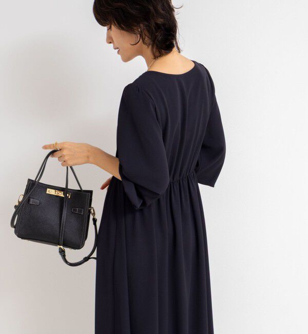 NOLLEY'S sophi「ウォッシャブルジョーゼットVネックギャザーワンピース」|ワンピース|