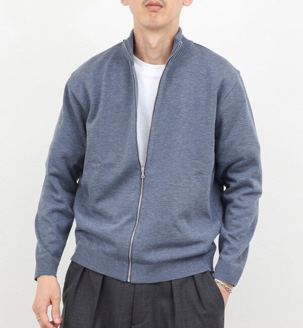 NOLLEY'S goodman「【ACTIVE SECT】《限定展開》デオドラント加工 スタンドジップカーディガン 25AW」|ニット・セーター|グレイッシュブルー
