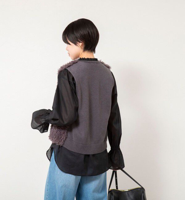 NOLLEY'S「ウォッシャブルシアーコットンフリル襟ブラウス」|シャツ・ブラウス|