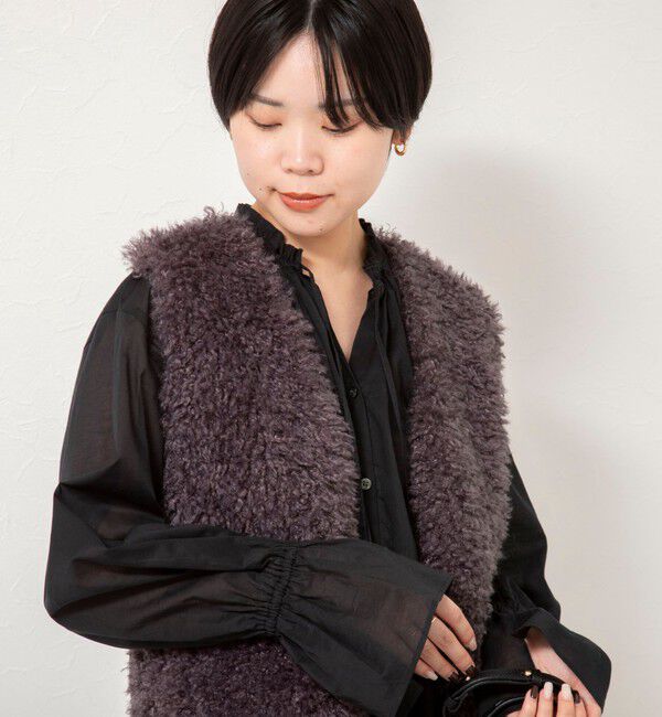 NOLLEY'S「ウォッシャブルシアーコットンフリル襟ブラウス」|シャツ・ブラウス|