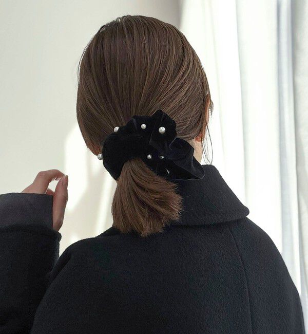 NOLLEY'S「パールベロアシュシュ」|ヘアゴム・シュシュ|