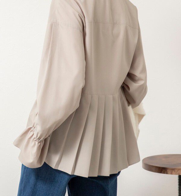 NOLLEY'S sophi「ウォッシャブルドレープポプリンバックプリーツシャツ」|シャツ・ブラウス|
