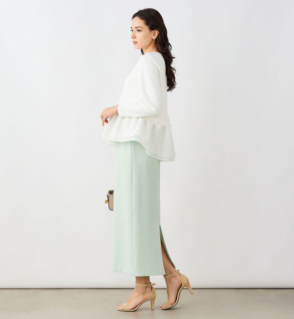 NOLLEY'S sophi「《セットアップ対応》ウォッシャブルバックサテンタイトスカート」|タイト|