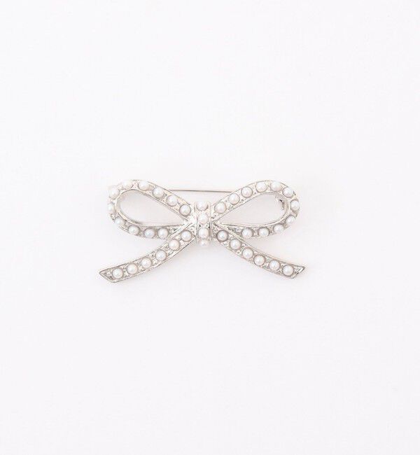 NOLLEY'S「【NOLLEYS goods】リボンパールブローチ」|ブローチ・コサージュ|