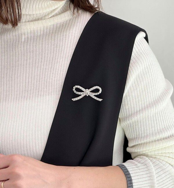 NOLLEY'S「【NOLLEYS goods】リボンパールブローチ」|ブローチ・コサージュ|