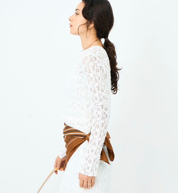 NOLLEY'S sophi「ウォッシャブルストレッチレース両前カーディガン」|カーディガン|