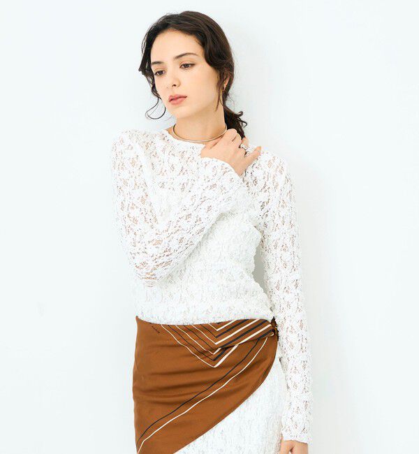 NOLLEY'S sophi「ウォッシャブルストレッチレース両前カーディガン」|カーディガン|