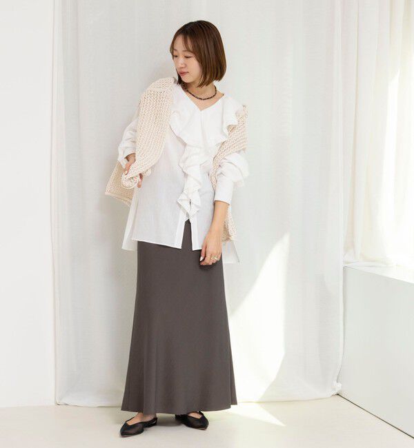 NOLLEY'S「ウォッシャブルセルロースバイヤススカート」|スカート|