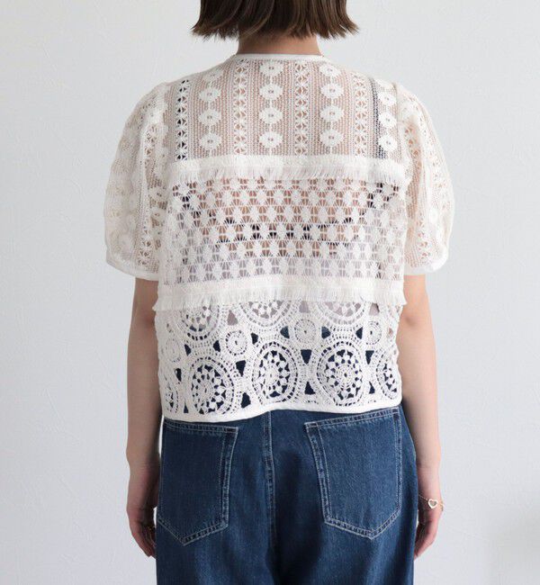 fredy emue「レース切替前開きブラウス」|シャツ・ブラウス|