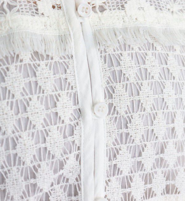 fredy emue「レース切替前開きブラウス」|シャツ・ブラウス|